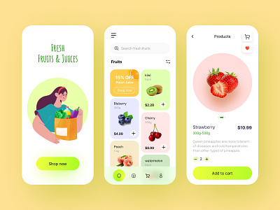 Fruits delivery app app design delivery design fruits ui ux
