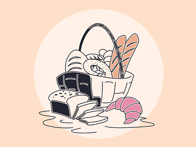 Bakery Illustrations - Bread basket