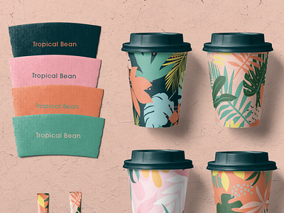 Tropical Bean brand design brand identity branding business cards coffee design graphic design label packaging logo logo design package design print design product design stationery