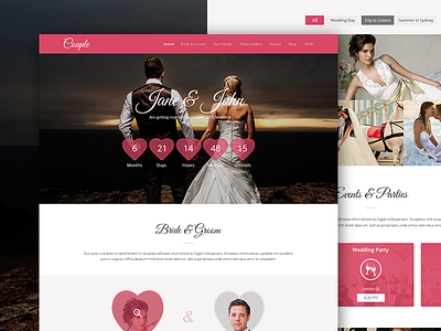 Cupple clean css3 html themeonlab wedding