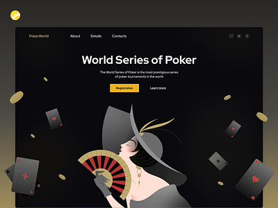Poker tournament landing page