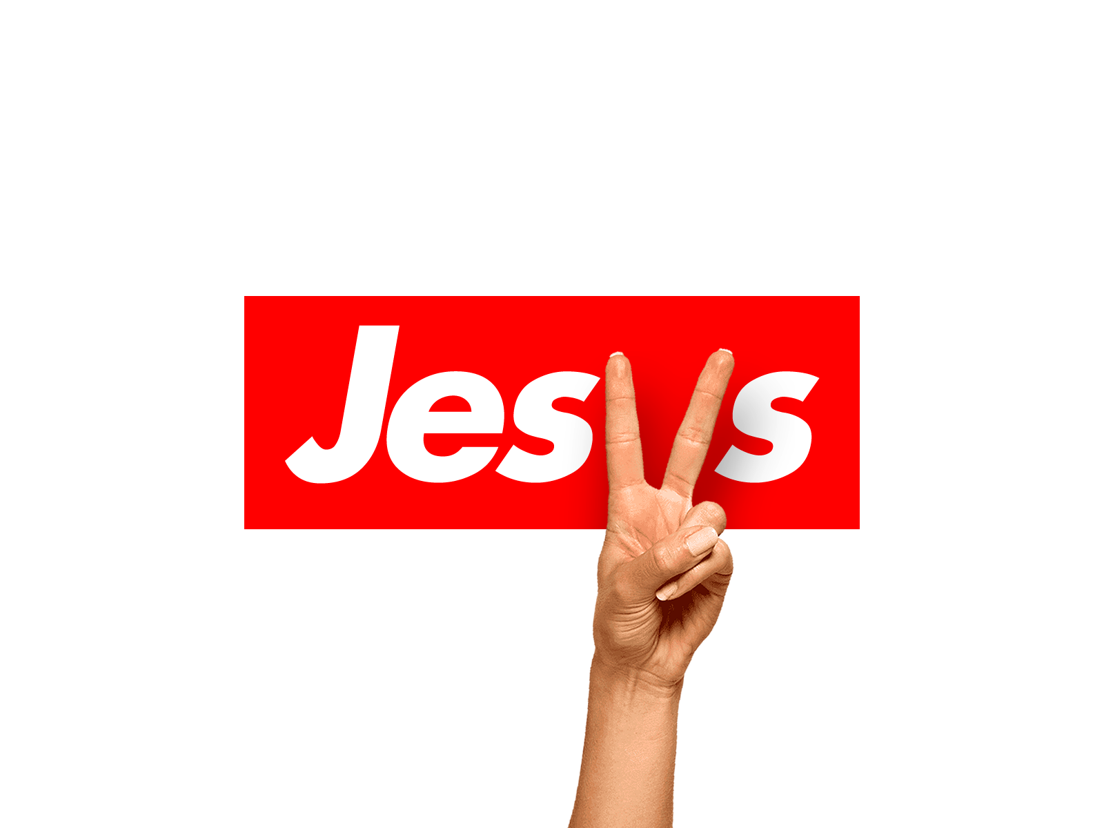 supreme jesus sticker