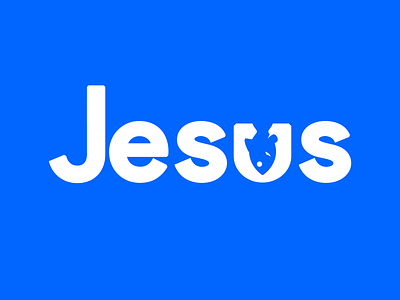 Jesus 👉 Fish 🐟 Typography blue character christ christian e facebook fish fish logo fisherman fishing flat icon j jesus lettering letters logo s typography u