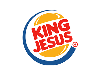 2020 Christian Rebrand fun - Burger King 👉 King Jesus brand brand design branding buger burger king burgers cheese burger cheeseburger fast food french fries fries hamby jesus king logo rebrand rebranding type typeface typography