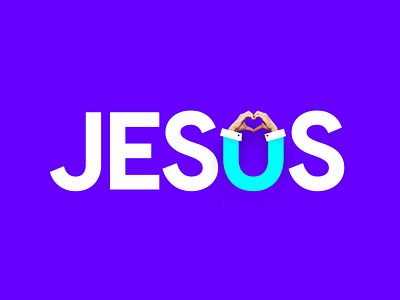 📢 Jesus Loves U christian hands heart jesus jesus christ language letters love loves shape shapes sign signal signals signs typography u word words you