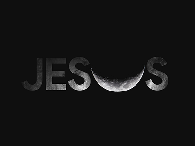 Jesus 🔦 The Light of the World christ christian christianity crescent jesus jesus christ light lord luna lunar moon poster texture typographic typography typography art typography design typography logo typography poster world