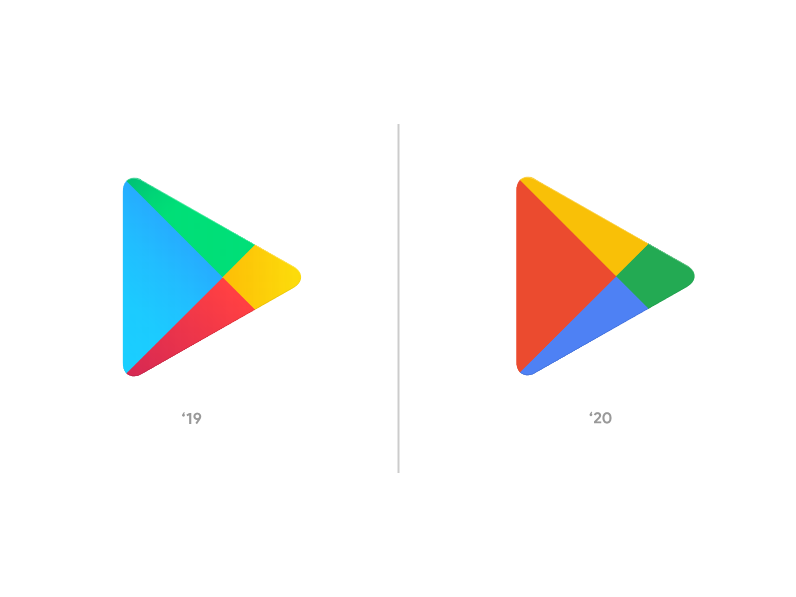 New Google Play Logo 2020 Update Rebrand App Icon By Bible.Ooo,  Smarthost.Ooo, Livehelp.Ooo On Dribbble