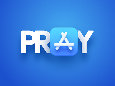 🙏 Pray app app store app store icon apple apple design blue gradient icon minimal pray rebrand sans sans serif sans serif sanserif simple store typography word words