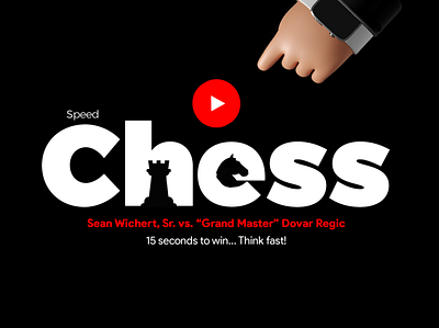 ♟ Speed Chess - Ultra Bullet Format 15 seconds 3d bishop castle checkmate chess font hand horse illustration king knight logo outline pawn piece pieces queen rook suit typography