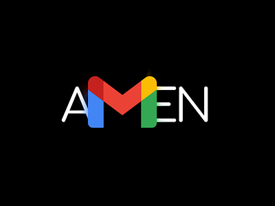 🙏🏻 Amen 👉🏻 2021 Gmail Rebrand Fun 3d amen app blur email gmail google icon lettering logo pray prayer rebrand typography