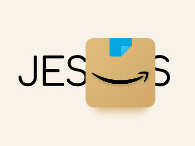 📦 Jesus 👉🏻 Amazon Shopping rebrand fun 3d amazon app box branding christ christian commerce delivery ecommerce icon jesus lettering lord package rebrand shopping smile typography