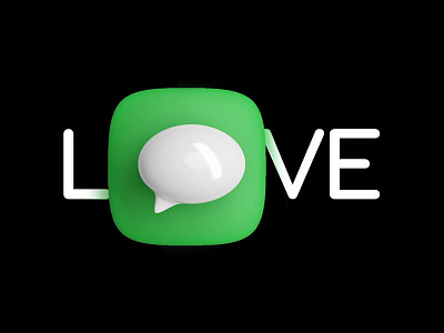 🍏 iOS Apple Messages rebrand fun - Love is good news. app apple icon logorebrand messages typography