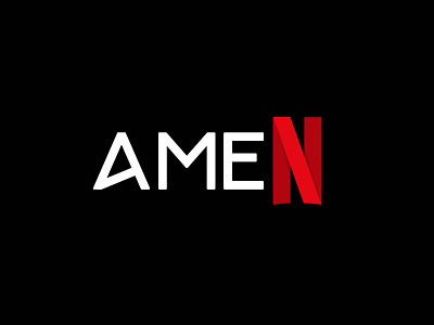🎬 Netflix rebrand fun - Amen 🙏🏻 amen icon lettering logoapp netflix rebrand typography