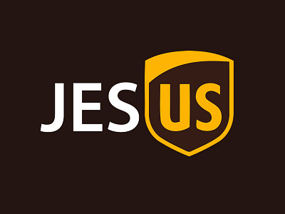📦 UPS rebrand fun - Jesus app concept deliver delivery icon logo package product rebrand typography ups