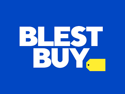 Best Buy rebrand fun 👉🏻 "Blest Buy" best buy blest brand branding brands logo logos parody rebrand