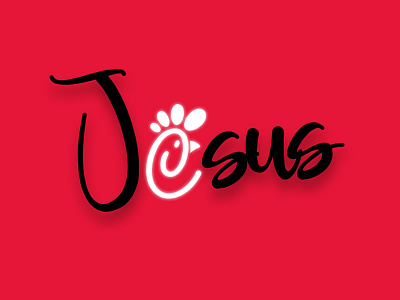 Jesus Chik-fil-A 🐔 parody rebrand fun. 3d app branding chick fil a chick fil a font icon jesus letter lettering letters logo rebrand type typeface typography word words