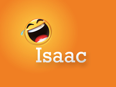 📖 Abram's son Isaac's name means: "He will 🤣 laugh." 3d abraham abram bible emoji gradient isaac laugh old testament render