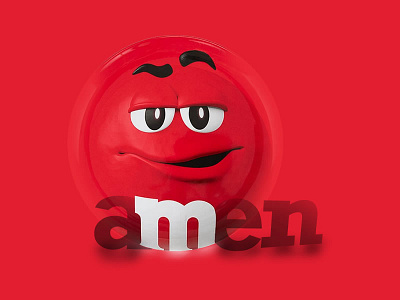 Amen & Amen 3d amen candy character chocolate eminem eminems hershey letter letters mm mms parody pray typography words