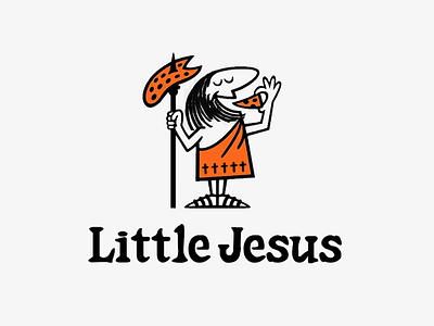 🍕 Little Jesus 2022 3d bible branding christian concept design dominoes dominos fun illustration jesus lettering little caesars logo papa johns parody pizza rebrand typography