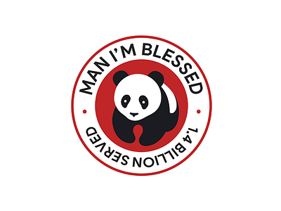 🐼 Panda Express parody 👉🏻 "Man I'm Blessed" 3d bible china christian cool design express illustration jesus lettering logo love thy neighbor manna panda sermon on the mount typography ui