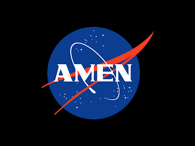 🙏🏻 Amen NASA parody 3d bible branding christian design elon elon musk funny jesus lettering logo musk nasa parody planet space spaceforce spacex typography