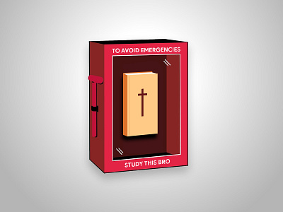 🔥🧯🚒👨🏻‍🚒 To avoid Emergencies, study 📔 this bro. 3d bible book books break christian emergencies emergency fire fire extinguisher fire fighter glass illustration jesus learn lettering study vector