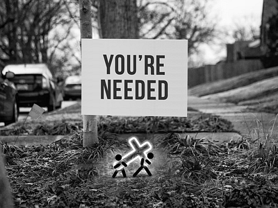✝ People need you. 💪🏼 Now get up and help somebody. bible carry on christian cross for sale sign help jesus lawn sign love neighbor neighborhood neighbors real estate street suburbs urban