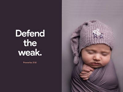 Defend the weak. Help people carry on.