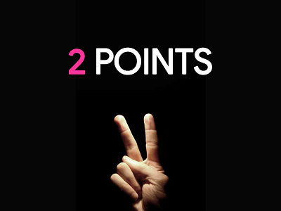2 Points advertising marketing peace points poster score