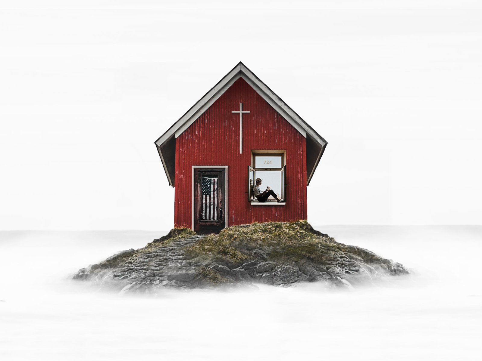 House built on Sand and Rock Bible.