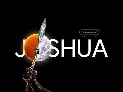 📖 Joshua Defeats Ai 🌞🌑 3d ai banner battle bible bible story book joshua lettering moon object old testament spear spear head spearhead spears sun typography warrior word