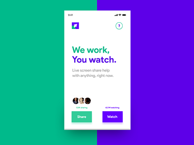 Live Screen Share Help SmartPhone ATF RWD Mockup