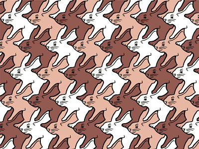 Inspired By Escher #2 design graphic design illustration pattern rabbit vector