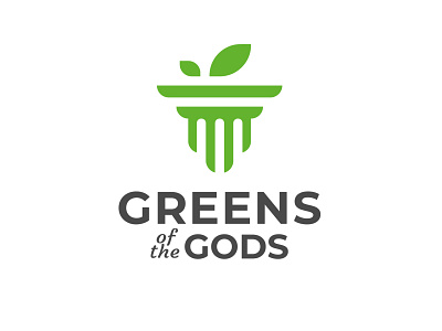 Greens of the Gods | Logo branding design farm graphic design green vector