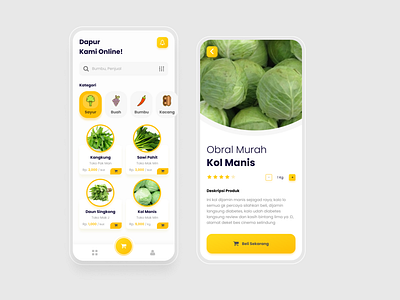 Belanja Sayur - Vegetables Shop Online app design mobile app mobile design typography ui uiux ux