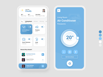 IOT - Smart House app design flat minimal mobile app mobile design typography ui uiux ux