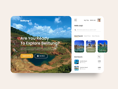 Belitung Explore - Travel Landing Page