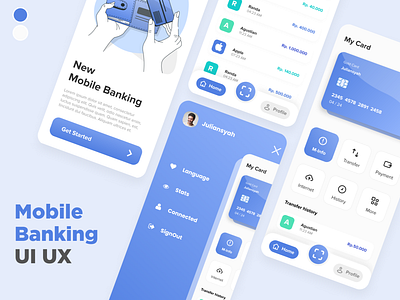 Mobile Banking Modern - User Interface design landing page mobile app mobile design ui uiux ux