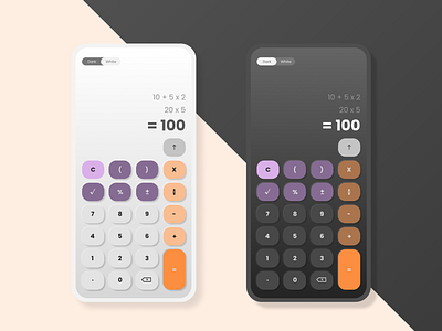 Calculator UI Design app design mobile app ui uiux ux