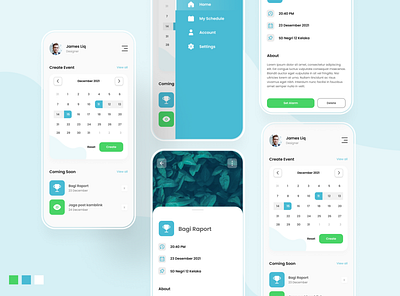 Schedule With Calender Interface app calender design mobile app mobile design schedule ui uiux ux