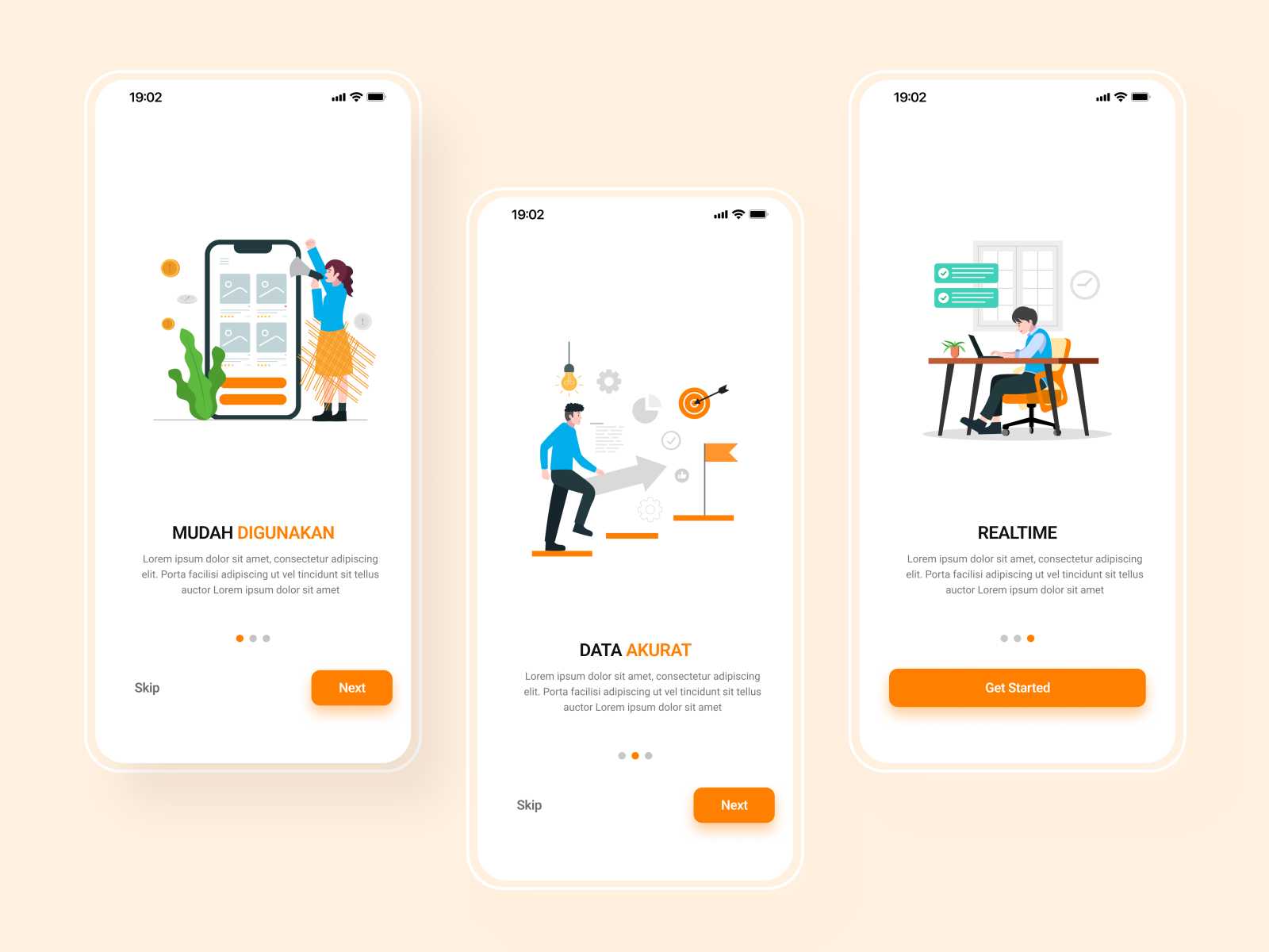 Simple OnBoarding Page Mobile by Juliansyah on Dribbble