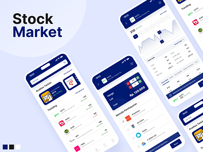Stock Market Simple Clean app design mobile app mobile design ui uiux