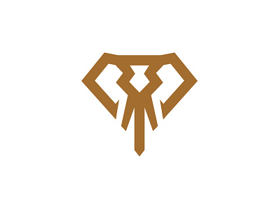 Simple Sword and Elephant Logo Design Concept