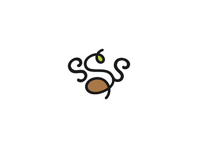 Letter S Seed Logo Design Concept