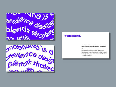 Wonderland business card business card