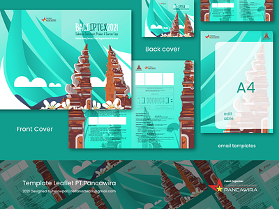 BALI IPTEX 2021 LAYOUT bali bali indonesia illustration layout design leaflet magazine paper poster template layout tosca ui ux