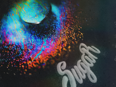 Sugar - Album Art Concept abstract album art branding cover art design digital liquid sugar surreal typogaphy