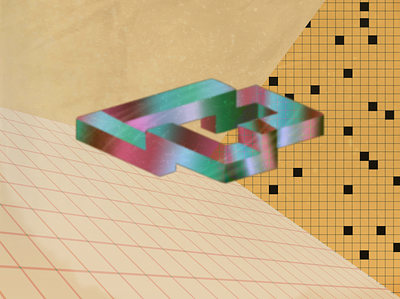 Penrose Abstract album art branding cover art design digital foil grid illustration indie pattern penrose surreal