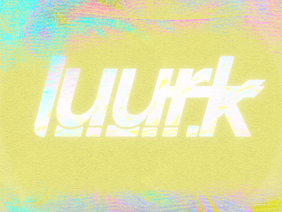 luurk - Branding abstract avatar branding design digital foil holographic logo surreal texture typography vector yellow