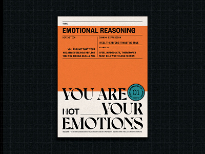 You are not your emotions colour digital poster poster series type type art typeface vintage